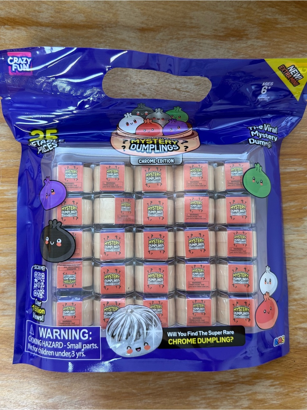 RMS EXTREME MINI 25 giftable Pieces. Dumplings Chrome Edition - Kids Toy Pack